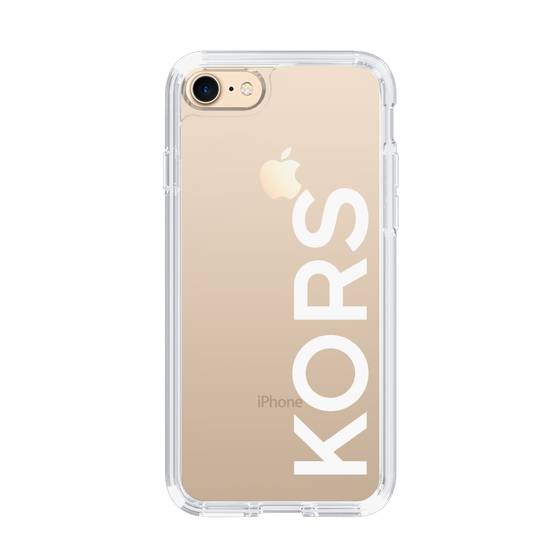 スリムプロテクションケース［ MICHAEL KORS - Logo - White ］