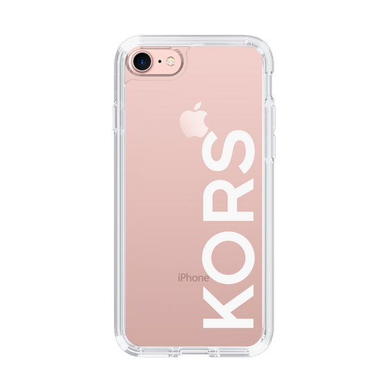 スリムプロテクションケース［ MICHAEL KORS - Logo - White ］