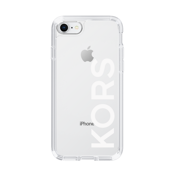 スリムプロテクションケース［ MICHAEL KORS - Logo - White ］