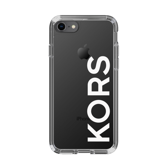 スリムプロテクションケース［ MICHAEL KORS - Logo - White ］
