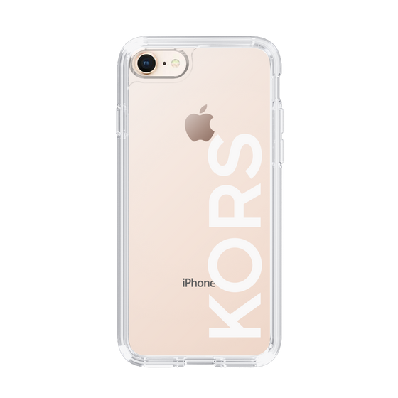 スリムプロテクションケース［ MICHAEL KORS - Logo - White ］