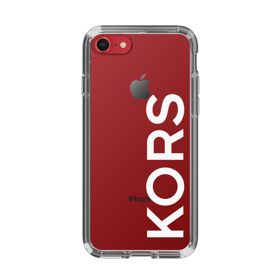 スリムプロテクションケース［ MICHAEL KORS - Logo - White ］