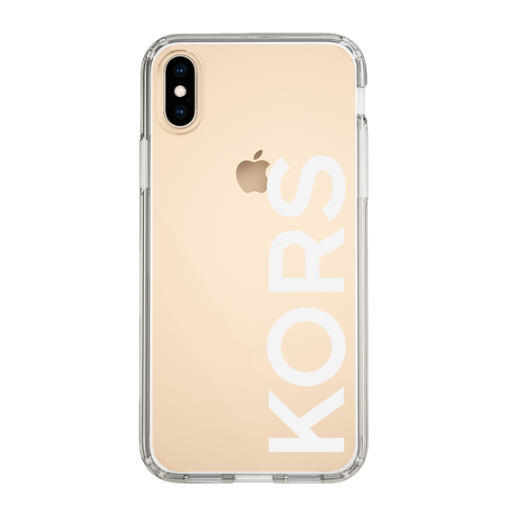 スリムプロテクションケース［ MICHAEL KORS - Logo - White ］
