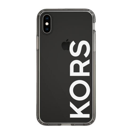 スリムプロテクションケース［ MICHAEL KORS - Logo - White ］