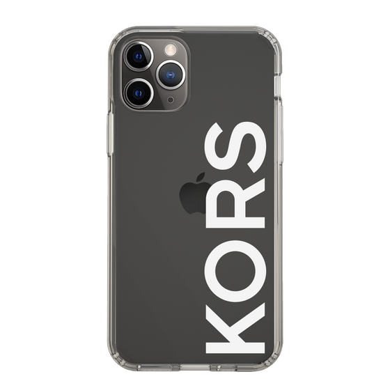 スリムプロテクションケース［ MICHAEL KORS - Logo - White ］