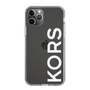 スリムプロテクションケース［ MICHAEL KORS - Logo - White ］
