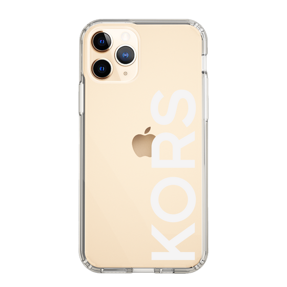 スリムプロテクションケース［ MICHAEL KORS - Logo - White ］