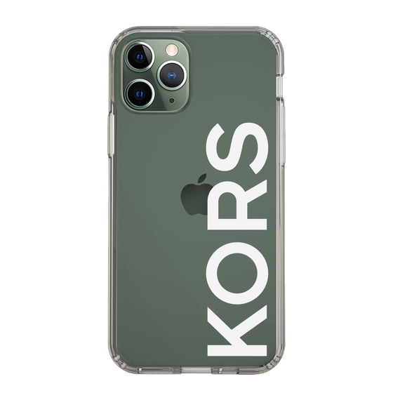 スリムプロテクションケース［ MICHAEL KORS - Logo - White ］