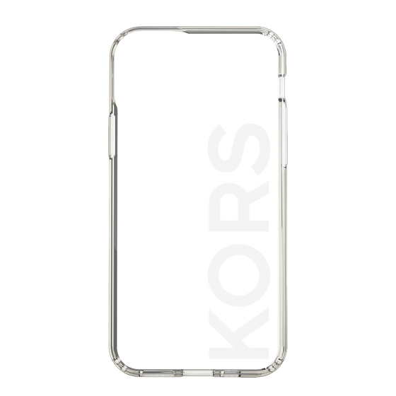 スリムプロテクションケース［ MICHAEL KORS - Logo - White ］