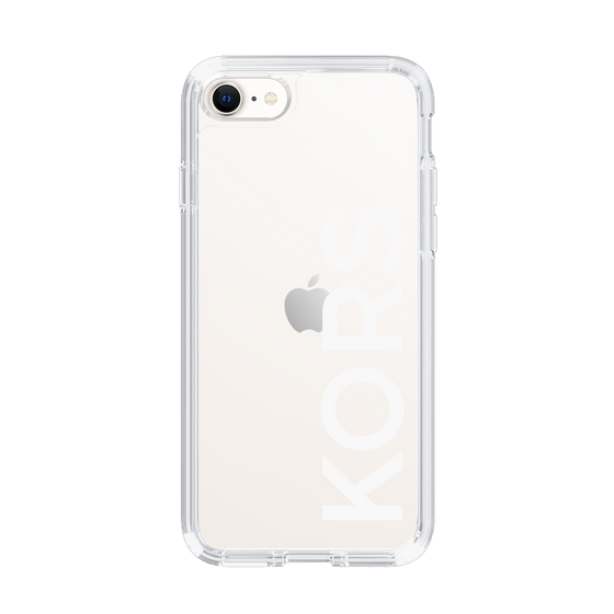 スリムプロテクションケース［ MICHAEL KORS - Logo - White ］