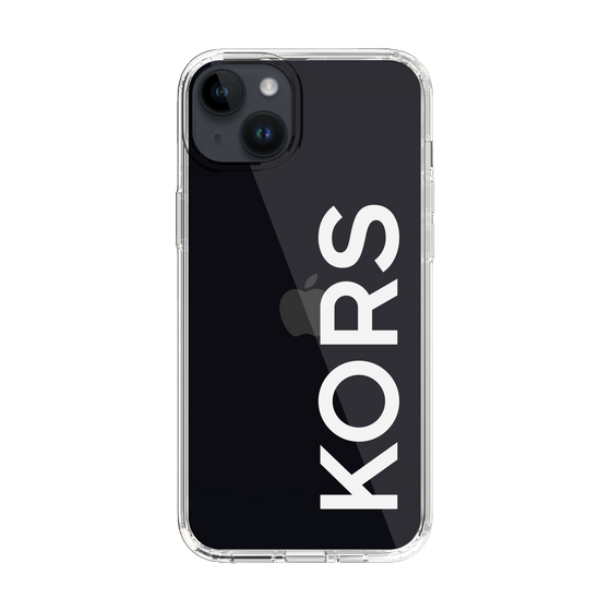 スリムプロテクションケース［ MICHAEL KORS - Logo - White ］