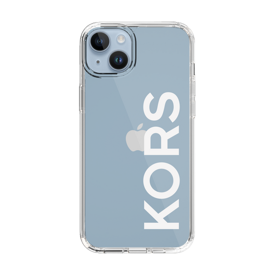 スリムプロテクションケース［ MICHAEL KORS - Logo - White ］