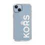 スリムプロテクションケース［ MICHAEL KORS - Logo - White ］