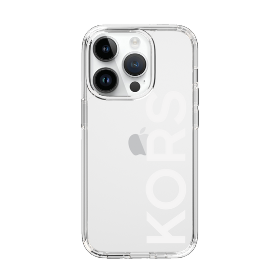 スリムプロテクションケース［ MICHAEL KORS - Logo - White ］