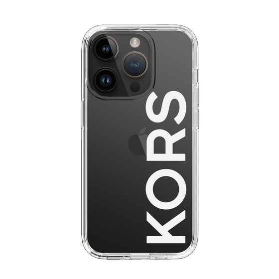 スリムプロテクションケース［ MICHAEL KORS - Logo - White ］