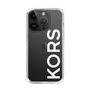 スリムプロテクションケース［ MICHAEL KORS - Logo - White ］