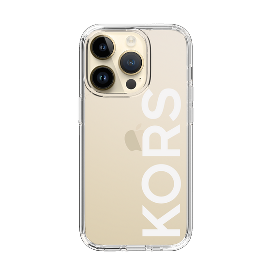 スリムプロテクションケース［ MICHAEL KORS - Logo - White ］