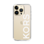 スリムプロテクションケース［ MICHAEL KORS - Logo - White ］
