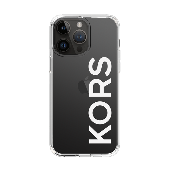 スリムプロテクションケース［ MICHAEL KORS - Logo - White ］