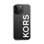 スリムプロテクションケース［ MICHAEL KORS - Logo - White ］
