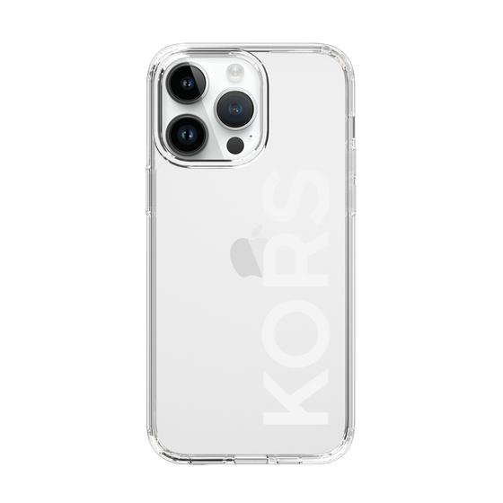 スリムプロテクションケース［ MICHAEL KORS - Logo - White ］