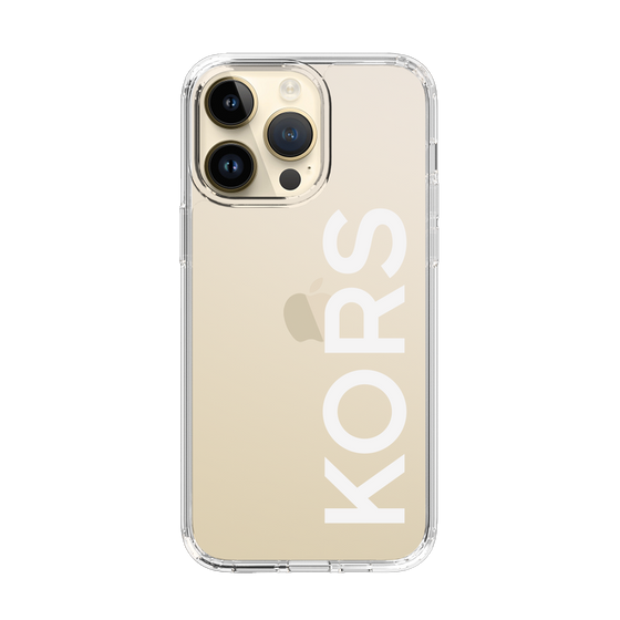 スリムプロテクションケース［ MICHAEL KORS - Logo - White ］