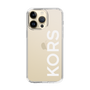 スリムプロテクションケース［ MICHAEL KORS - Logo - White ］