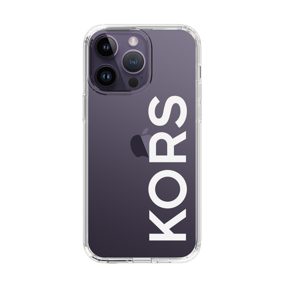 スリムプロテクションケース［ MICHAEL KORS - Logo - White ］