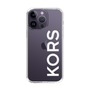 スリムプロテクションケース［ MICHAEL KORS - Logo - White ］