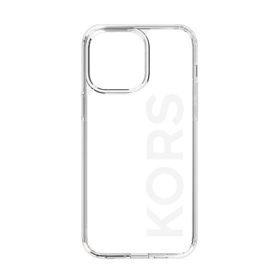 スリムプロテクションケース［ MICHAEL KORS - Logo - White ］