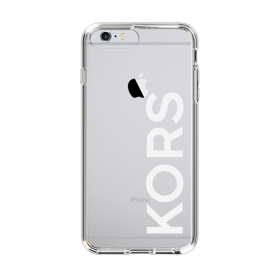 スリムプロテクションケース［ MICHAEL KORS - Logo - White ］