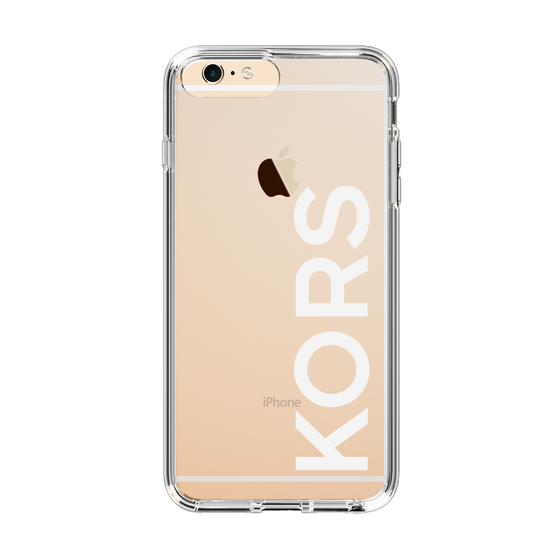 スリムプロテクションケース［ MICHAEL KORS - Logo - White ］
