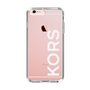 スリムプロテクションケース［ MICHAEL KORS - Logo - White ］