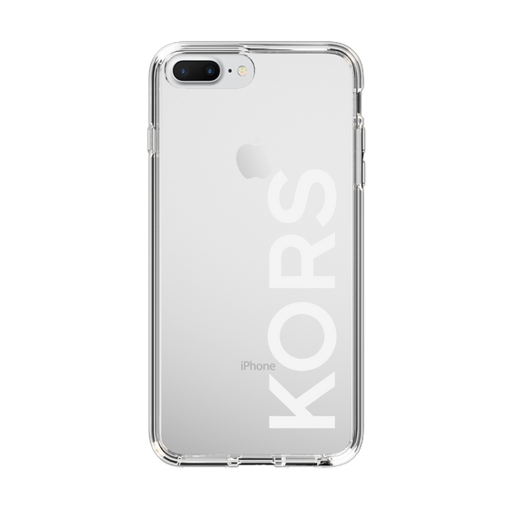スリムプロテクションケース［ MICHAEL KORS - Logo - White ］