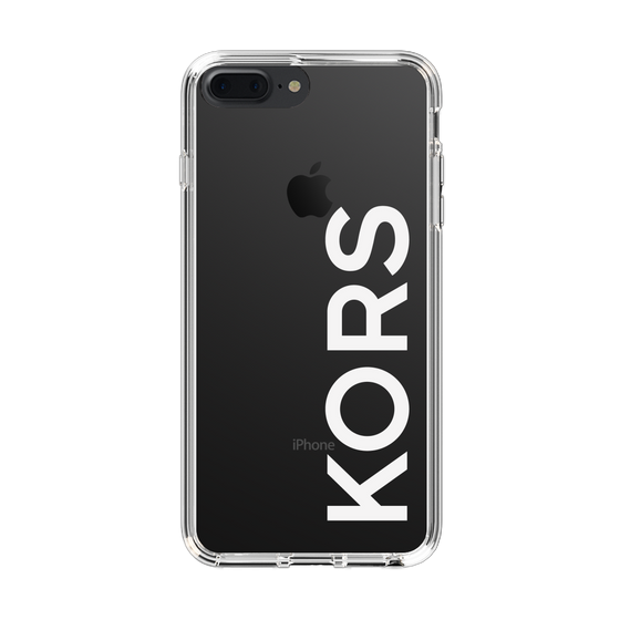 スリムプロテクションケース［ MICHAEL KORS - Logo - White ］