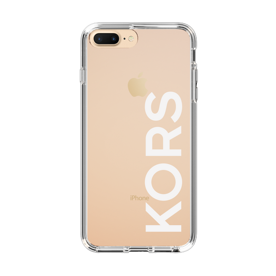 スリムプロテクションケース［ MICHAEL KORS - Logo - White ］