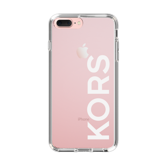 スリムプロテクションケース［ MICHAEL KORS - Logo - White ］