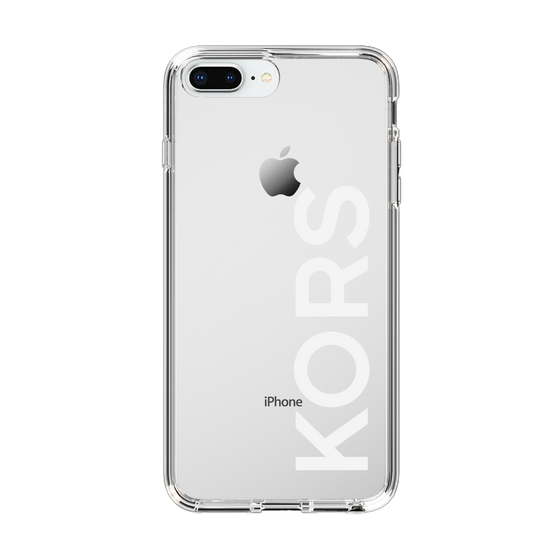 スリムプロテクションケース［ MICHAEL KORS - Logo - White ］