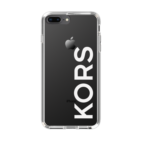 スリムプロテクションケース［ MICHAEL KORS - Logo - White ］