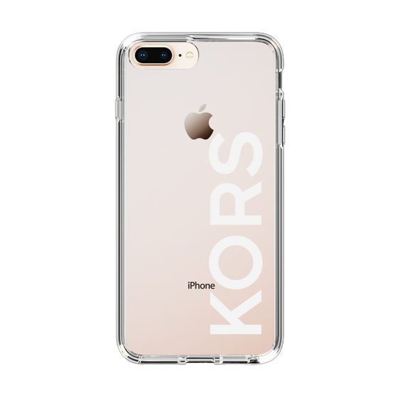 スリムプロテクションケース［ MICHAEL KORS - Logo - White ］