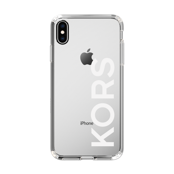スリムプロテクションケース［ MICHAEL KORS - Logo - White ］