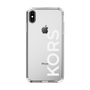 スリムプロテクションケース［ MICHAEL KORS - Logo - White ］