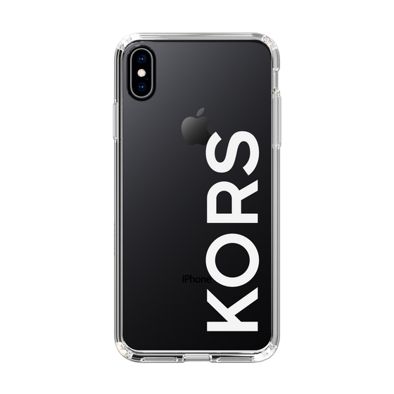 スリムプロテクションケース［ MICHAEL KORS - Logo - White ］