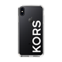 スリムプロテクションケース［ MICHAEL KORS - Logo - White ］