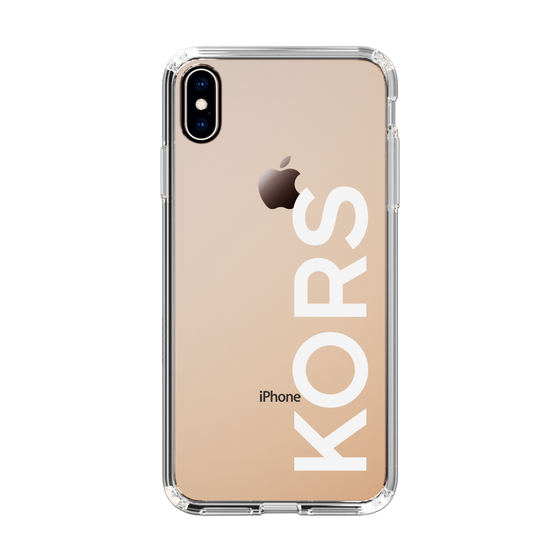 スリムプロテクションケース［ MICHAEL KORS - Logo - White ］