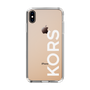 スリムプロテクションケース［ MICHAEL KORS - Logo - White ］