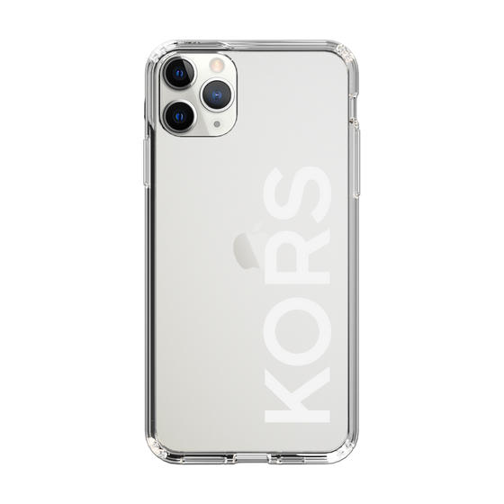 スリムプロテクションケース［ MICHAEL KORS - Logo - White ］