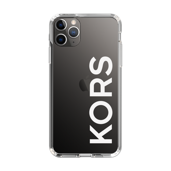 スリムプロテクションケース［ MICHAEL KORS - Logo - White ］