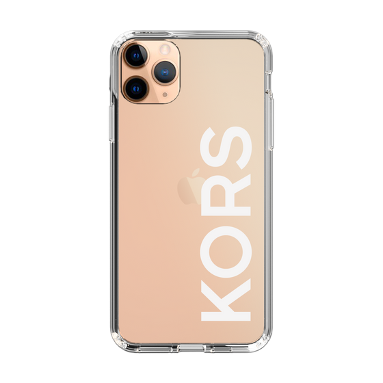 スリムプロテクションケース［ MICHAEL KORS - Logo - White ］