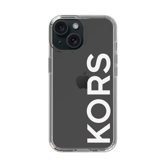 スリムプロテクションケース［ MICHAEL KORS - Logo - White ］